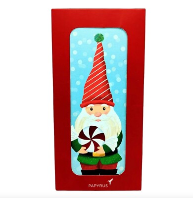 (2 BOXES) Papyrus Christmas Cards Boxed with Envelopes, Xmas Gnome (16-count)