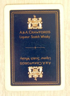 1 x Crawfords Likör Scotch Whisky (Navy/Gold) Einzelkarte BREIT Spielkarte 15