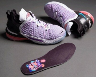 Nike LeBron XVIII 18 CW2760-900 basketball shoes Purple Black women's/youth  - Main Image