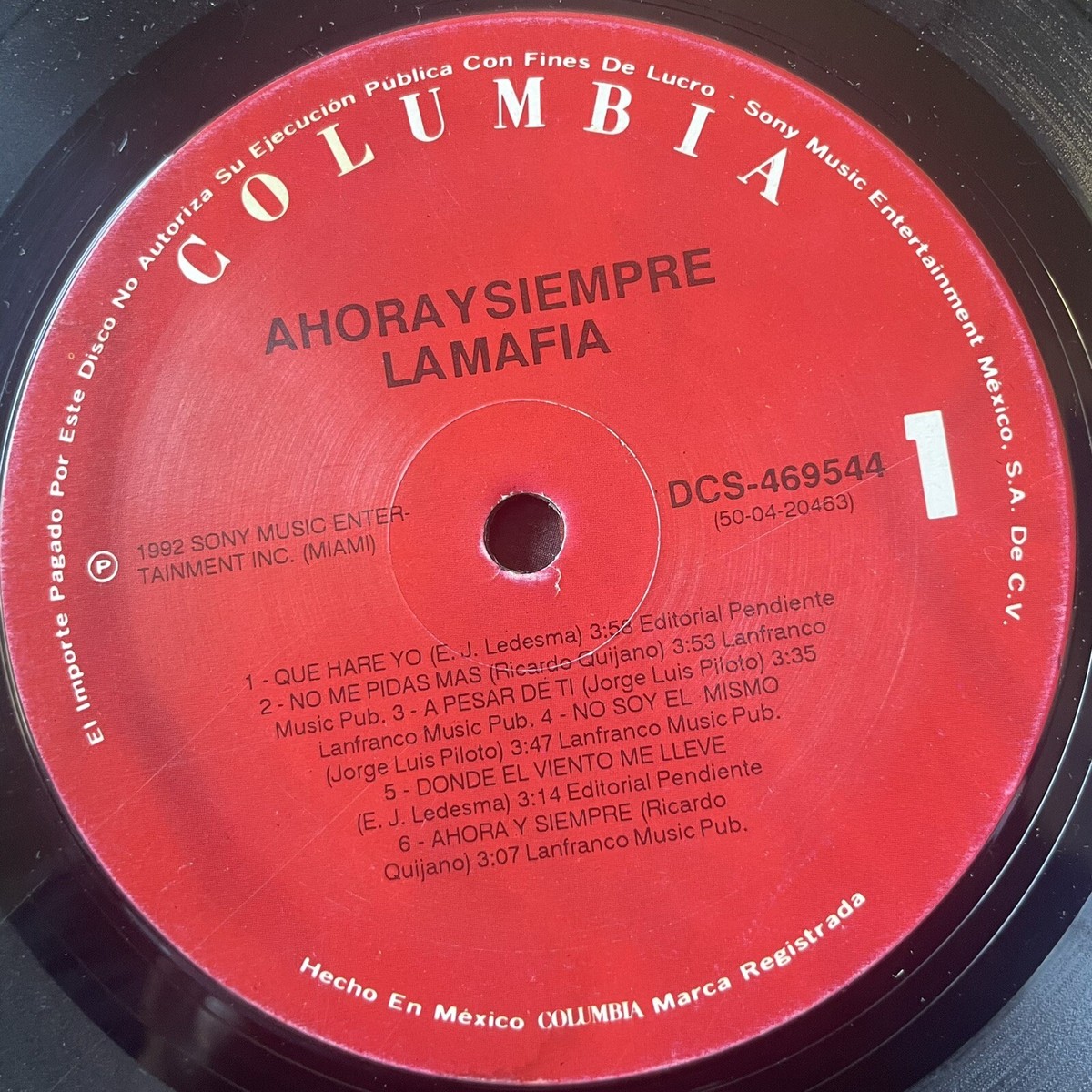 LA MAFIA / Ahora Y Siempre / Vinyl Record MEXICO 12