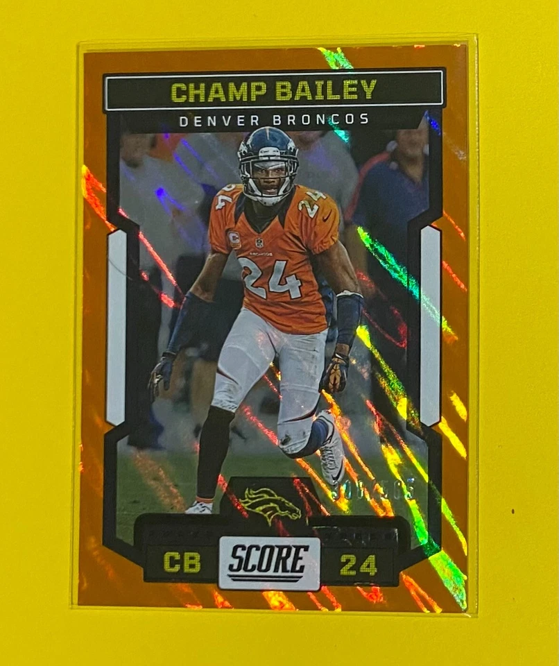 2023 Panini Score Champ Bailey ORANGE LAVA PARALLEL /565 SP Broncos #78 (HOF) 🔥 - Image 2 of 4