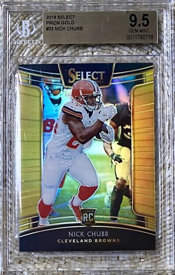 2018 SELECT PRIZM GOLD /10 NICK CHUBB RC BGS 9.5