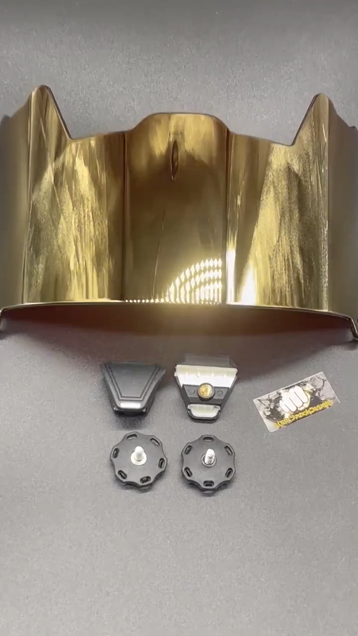 Dark Gold Chrome mirror Full Size Helmet Visor Replica/Speed/Flex