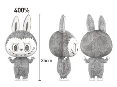 Pop Mart Mega Labubu 400% Sketch JP Authentic Figure