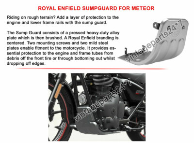 Original Royal Enfield Silber Sumpfschutz für Meteor 350