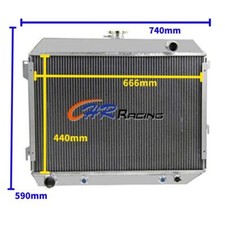 3 Row Alumium Radiator For Dodge Mopar Plymouth Charger Big Block 26" 1968-1974