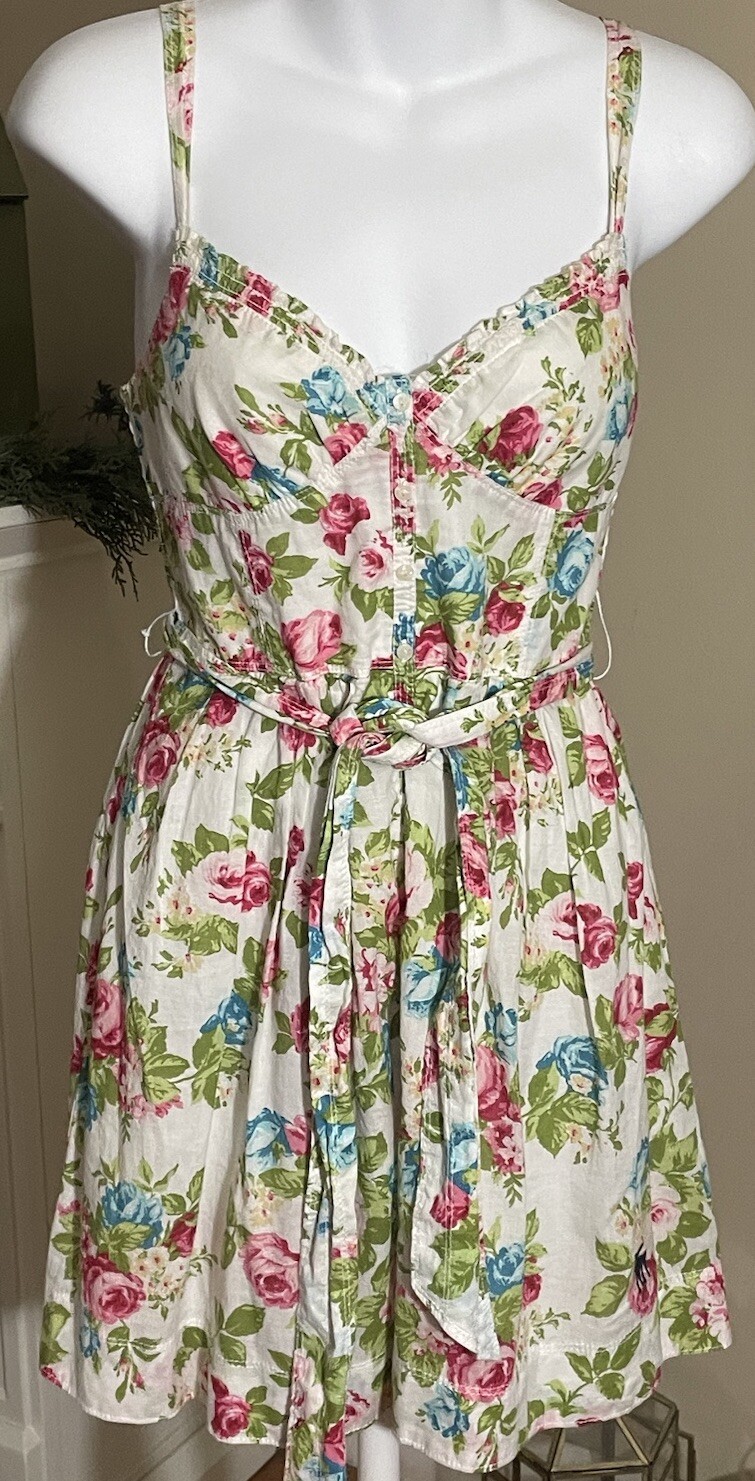 Abercrombie & Fitch Floral Strappy Button Front Sundress Size S-image