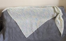 Handknit mohair/ acrylic blend WRAP/SHAWL/SCARF
