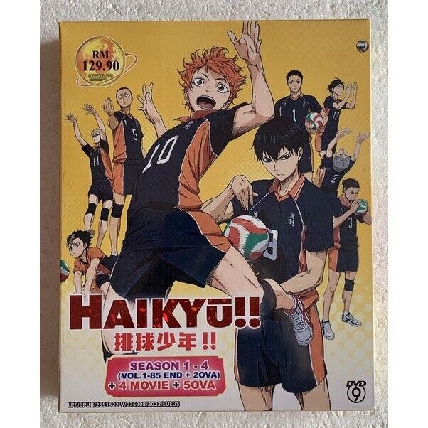 Haikyuu!! Season 1-4 Complete Vol 1-85 End+ 4 Movies + 5 OVA English Dub  Anime