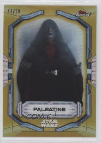2022 Topps Finest Star Wars Gold Refractor 43/50 Emperor Palpatine #71 0g70 - Foto 1 di 3
