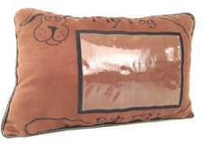 Decor Oblong Pillow Embroidered My Dog Rules Acrylic Picture Insert Piped Trim