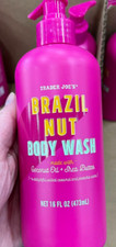 Trader Joe's Brazil Nut Body Wash 16 fl oz Shower Gel Coconut Oil Shea Butter