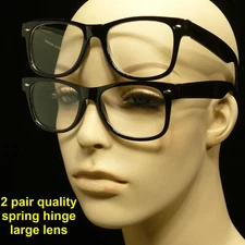 2 pair reading glasses large lens spring hinge high quality unisex Men Women new