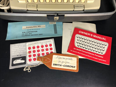 電気タイプライター作動確認済みELECTRA 120 SMITH-CORONA Smith-Corona Electra 120 typewriter with Case Tested And Working