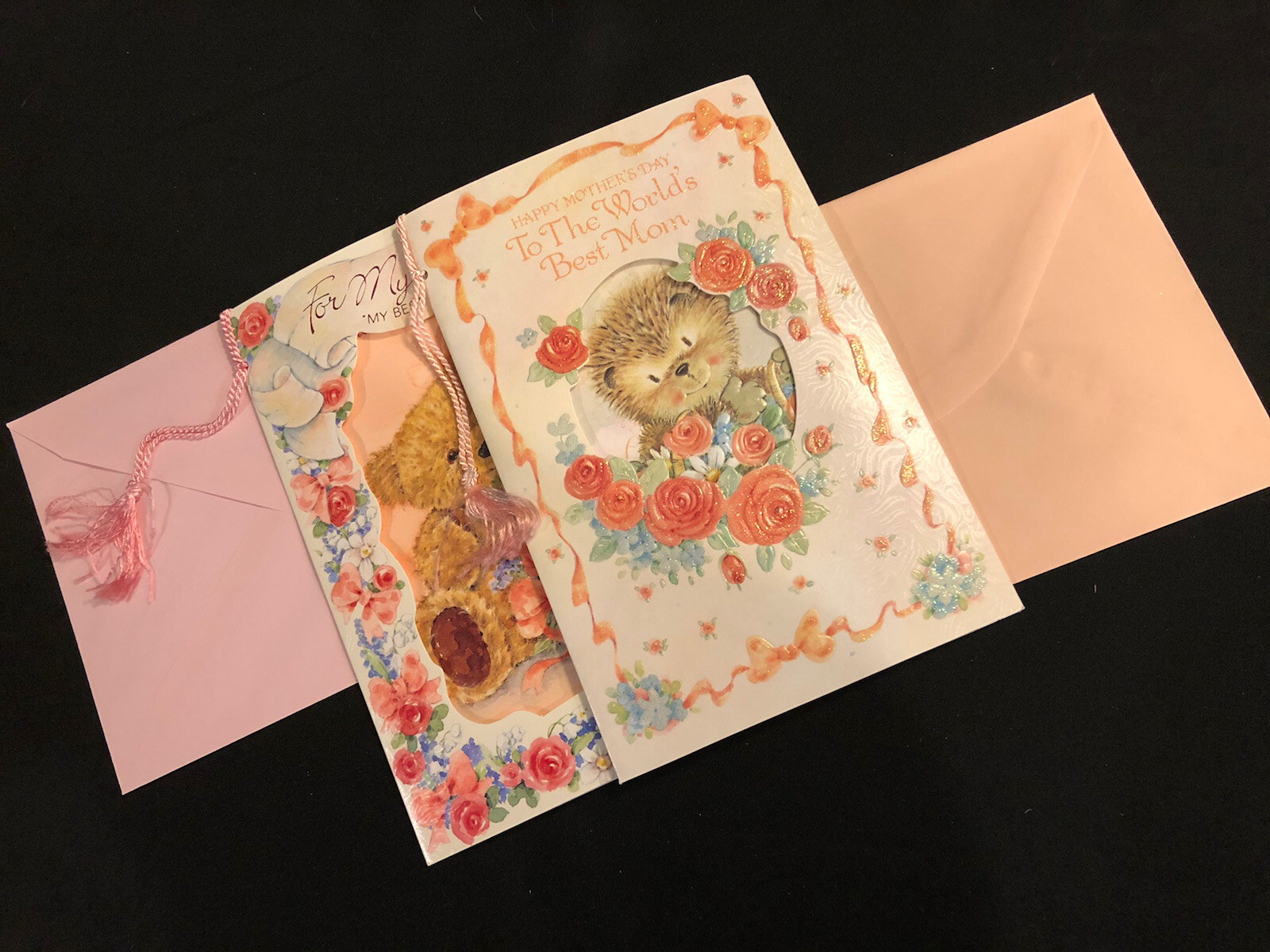 Vintage Mother’s Day Greeting Cards Lot Simon Elvin Teddy Bear Hedgehog ~ Unused