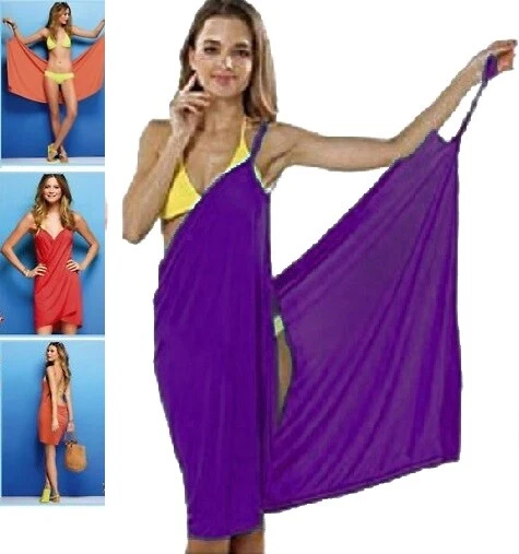 COPRICOSTUME SPIAGGIA PAREO MARE BRETELLE VESTITO MULTIUSO DONNA