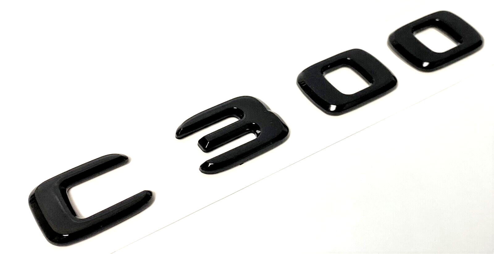 C300 BLACK FIT MERCEDES REAR TRUNK EMBLEM BADGE NAMEPLATE DECAL LETTERS