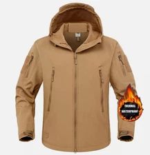 Tactical Jacket Mens Waterproof Military Coat Soft Shell Work Windbreaker Jacket