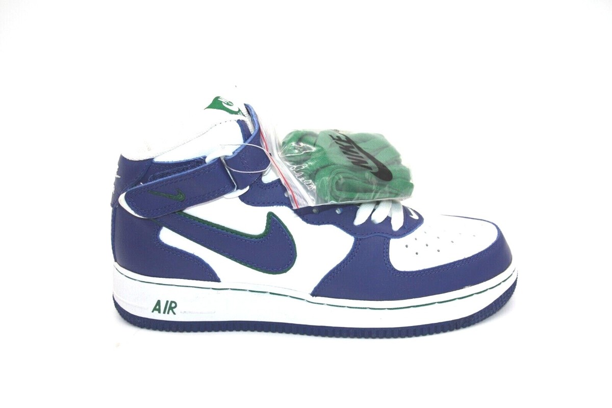 NIKE AIR FORCE I MID (GS) BIG KID'S SNEAKER 306603-144 WHITE/SPORT