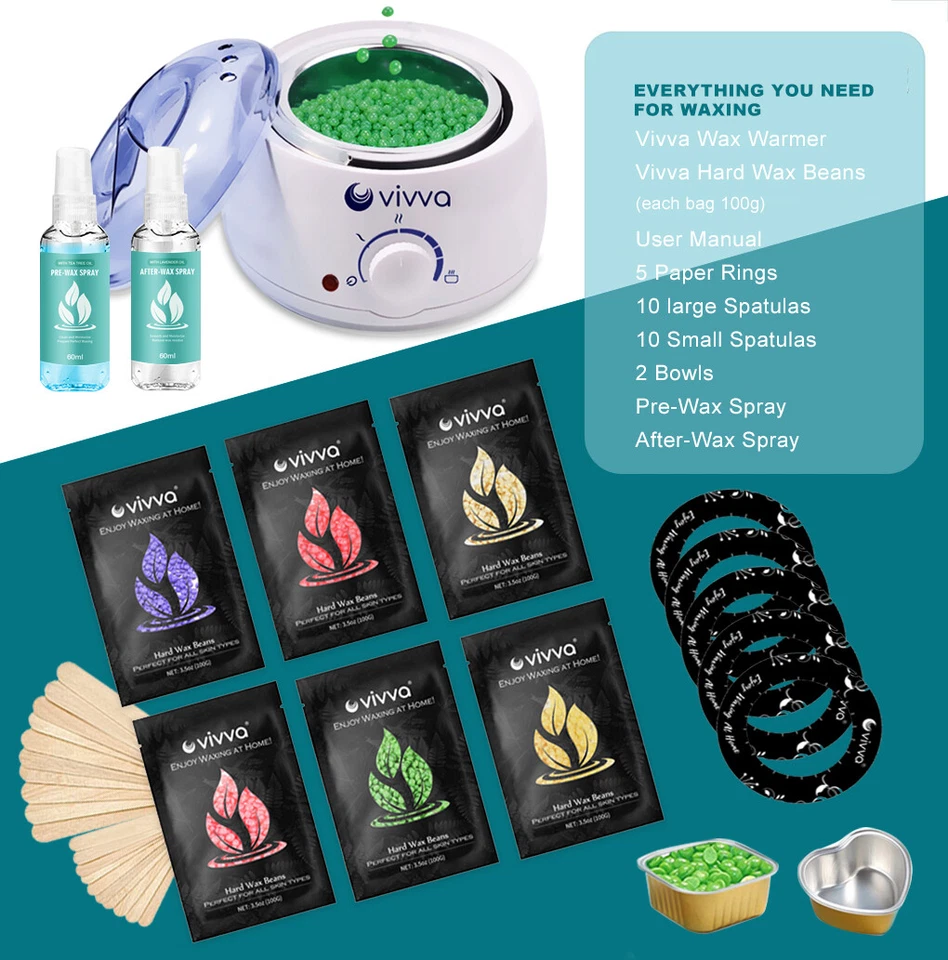 VIVVA Wax Pot Wax Warmer Hard Wax Bean Body Remover Heater Waxing Machine Kit - image 3 of 4