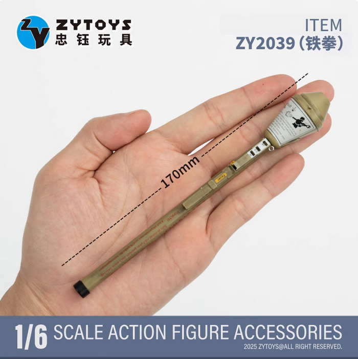 ZYTOYS ZY2039 1/6 Soldier WWII German Antitank Weapon Model for 12