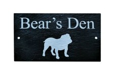 Personalised Slate Pet Name Plate Plaque Sign Kennel House ANY Dog Engraved Sign