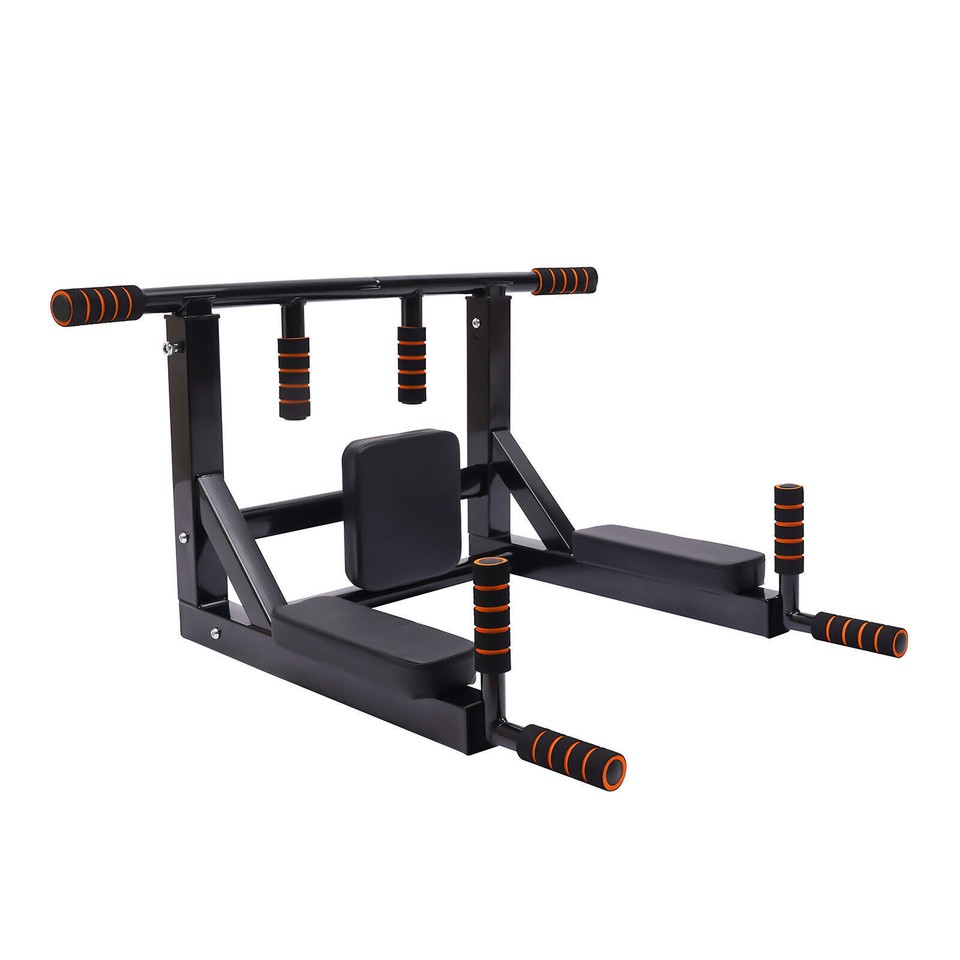 Pull Up Bar Raise Dip Station Vertical Knee Exercise Equipment Home ...