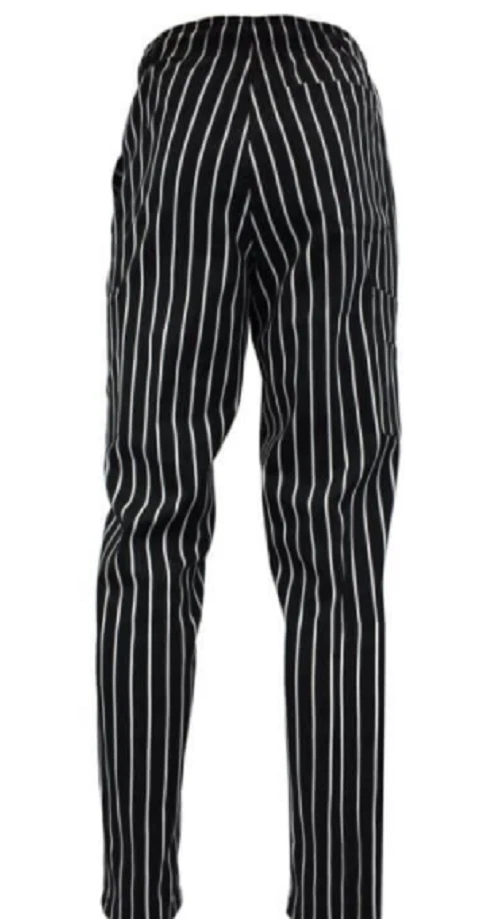 Classic Chalk-stripe Chef Pants 3 Pocket Heavy Duty Kitchen Chef Wear 2032CS - Image 3 of 4