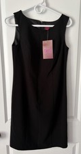NWT 212 Collection Black Sheath Dress Sz 6 Sleeveless Office Career LBD MSRP $54
