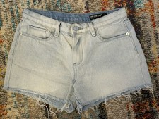 BlankNYC The Fulton Roll Up Short Cutoff Jean Shorts Size 27 Light Wash