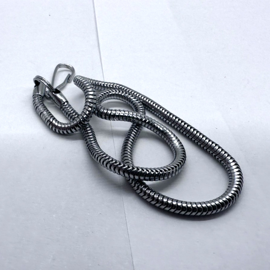 VTG Metal Snake Chain Camera Wrist Strap w Clip  7”