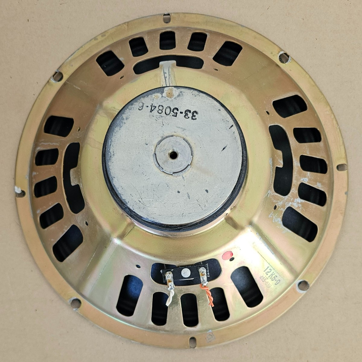 Vintage Oxford 12K5-9, 16 ohm Gold Speaker, 1966, 20W rms, Tested