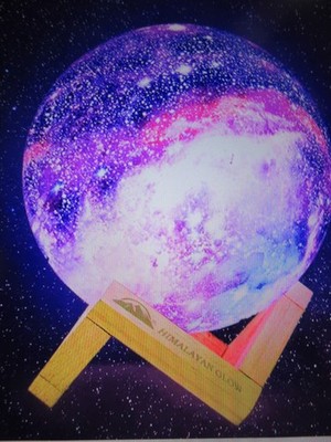 Himalayan Glow Galaxy Lamp 5.9 in. Tall, 16 Colors LED Light Table Lamp, Remote