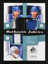 2010 SP Game Used Edition Triple Patch /15 Daniel & Henrik Sedin Roberto Luongo
