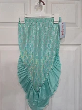 Cat & Jack Girls Swimwear XS 4/5 Mermaid Tail Cover Up Bottom Green NWT