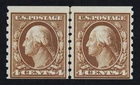 CKStamps: US Stamps Collection Scott#395 4c Washington Mint LH OG Line Pair