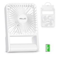 Travel Fan, Foldable Mini Desk Fan, Ultra-Quiet Battery Operated, 3 Speeds Ad...