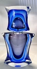 Vintage Murano Sommerso Art Glass Decanter Bottle Attributed Luigi Onesto Italy