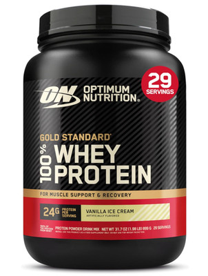 Optimum Nutrition Gold Standard Whey Protein, Vanilla Ice Cream 2 lb