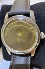 OMEGA Seamaster Automatic Vintage Brown Dial Leather Strap Men's Wristwatch