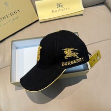 Cappello baseball unisex BURBERRY ricamo oro logo TB nero taglia M regolabile