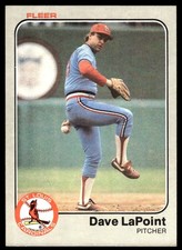 Dave LaPoint 1983 Fleer #14 Cardinals MLB READ FREE SHIPPING AutographDen