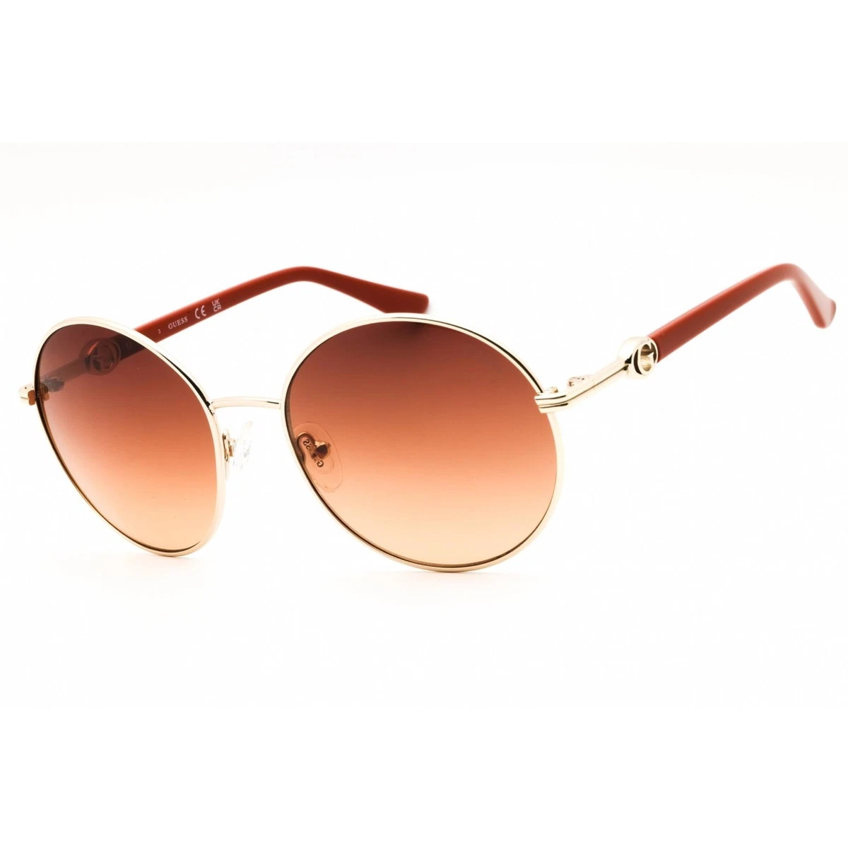 Guess GU00071‎ 66F Women\'s Sunglasses Red Rectangle Gold Accents 53mm NWT GUESS Gold Designer Sunglasses for Women for sale | eBay main image 3