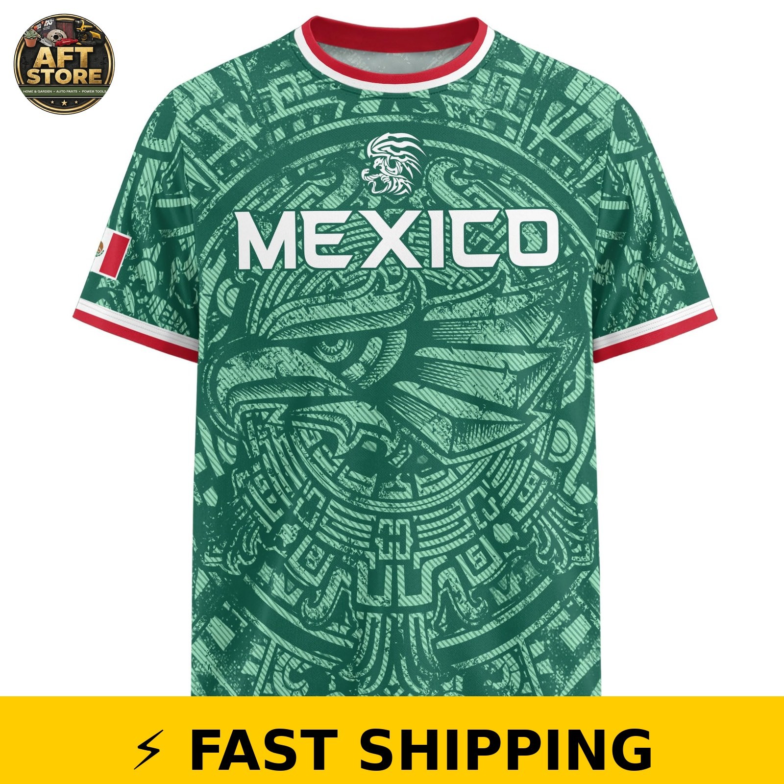 Noryzen Active Mexico Soccer Jersey for Men & Women - Unisex Fit
