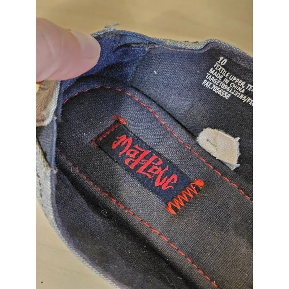 Mad Love поскользнуться на холсте плоскостях туфли женщин размер 10 серый синий комфорт нейтральный - Изображение 2 из 4