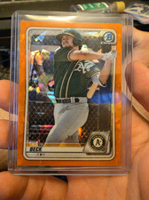 Topps 2020 Bowman Chrome Sapphire Austin Beck Orange /25 #BCP-16 Athletics