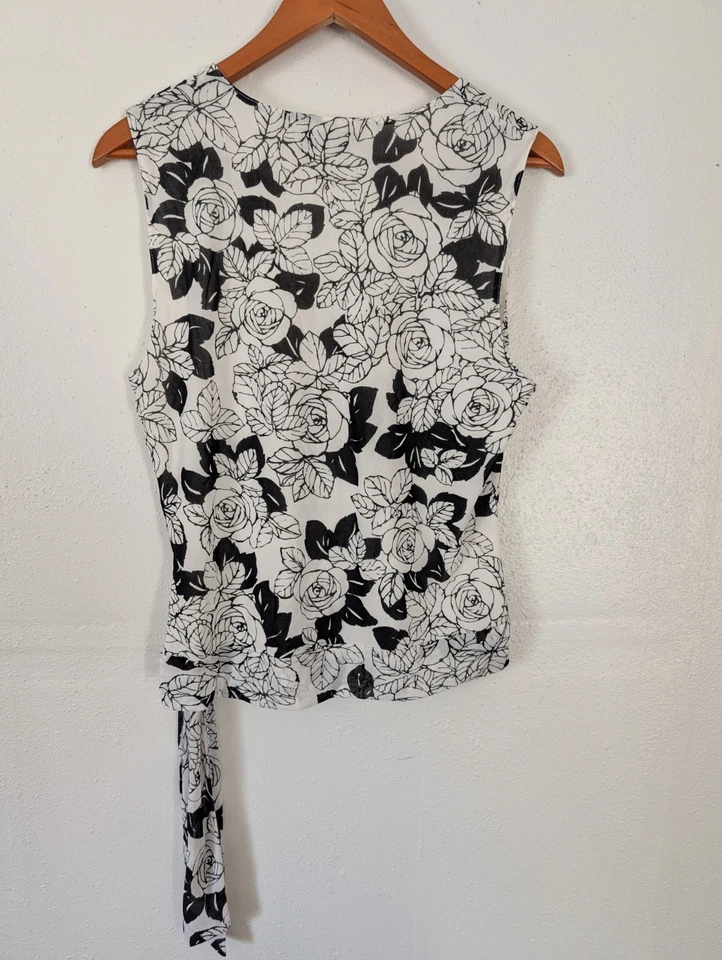 Blusa floral Nine & Company para mujer Top Fairy Y2K malla babydoll talla XL Foto 2 de 4