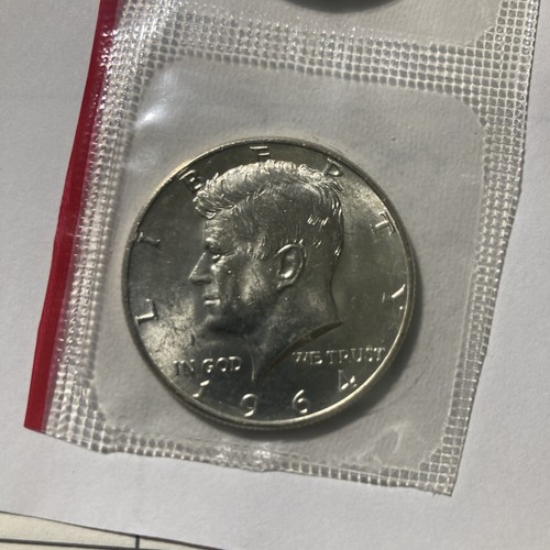 1964 D 90% Silver Kennedy Half Dollar Sealed in Mint Cello