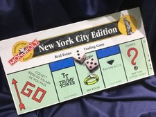 NYC edition MONOPOLY vintage 1995 TWIN TOWERS TIFFANYS RAINBOW ROOM 4 SEASONS