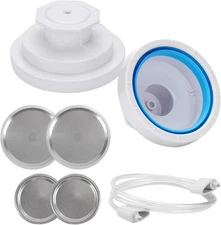 Mason Jar Vacuum Sealer Kit with Hose Regular & Wide Mouth Food Storage Lids